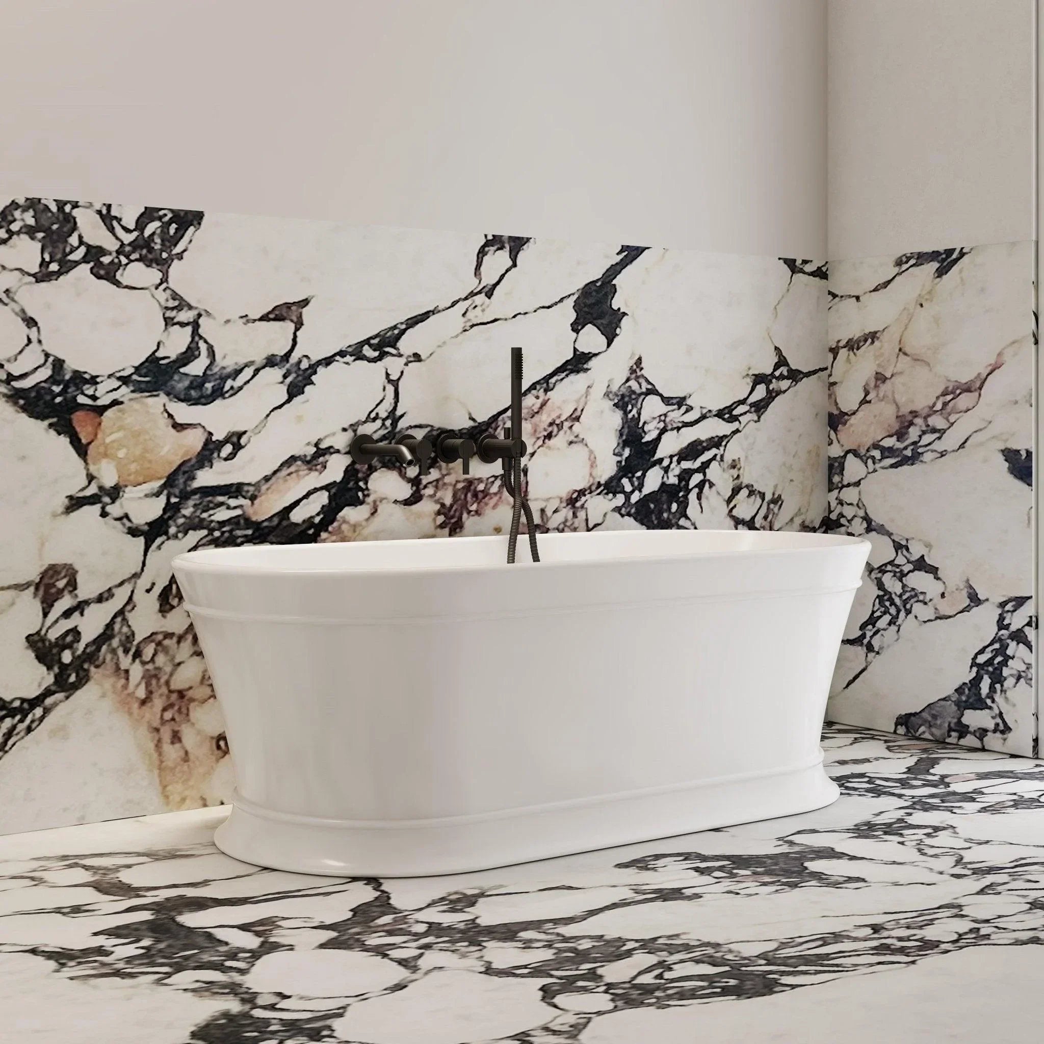 Milano Victoria 1700mm Freestanding Bath-Matt White - Ideal Bathroom CentreBT-VIC1700M