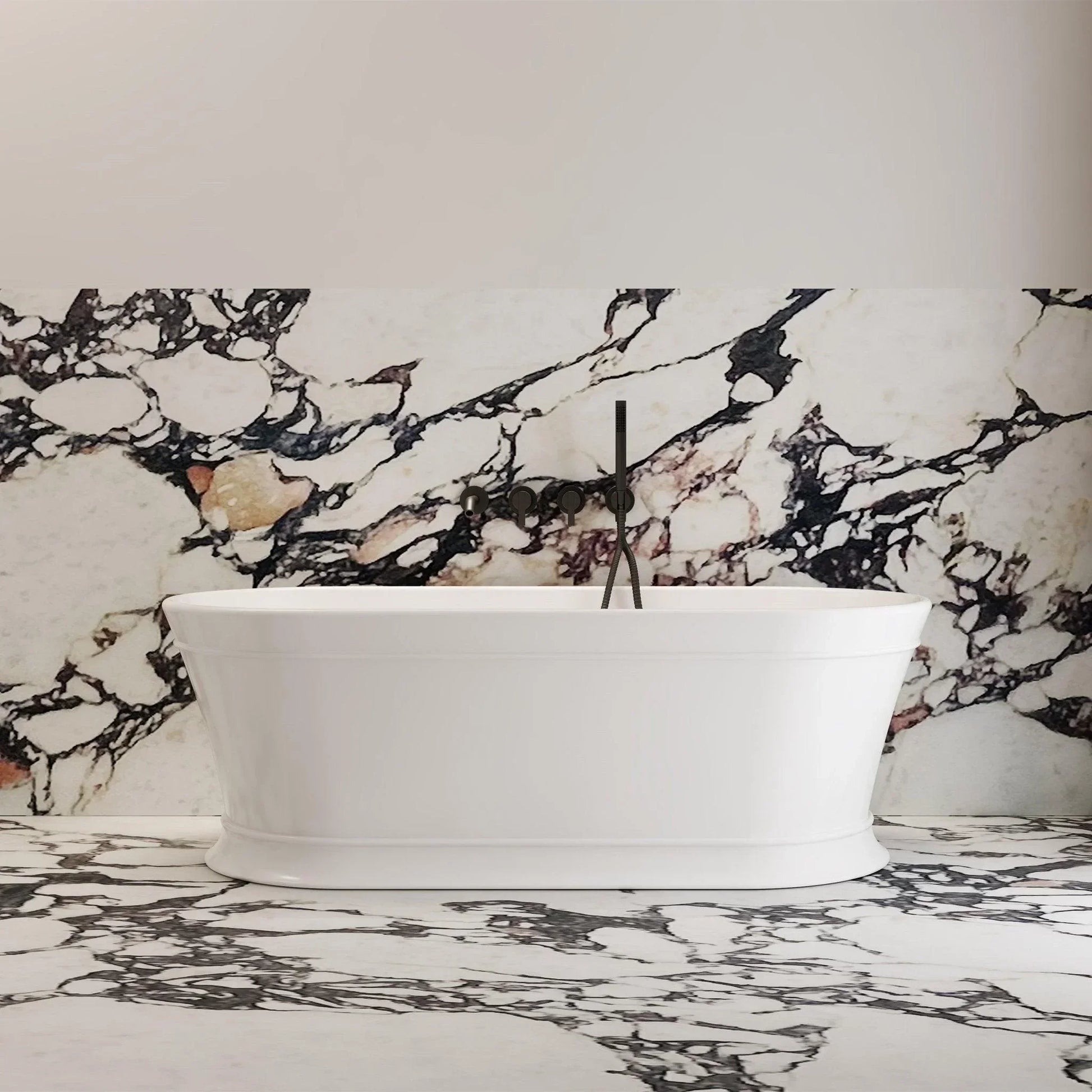 Milano Victoria 1700mm Freestanding Bath-Matt White - Ideal Bathroom CentreBT-VIC1700M