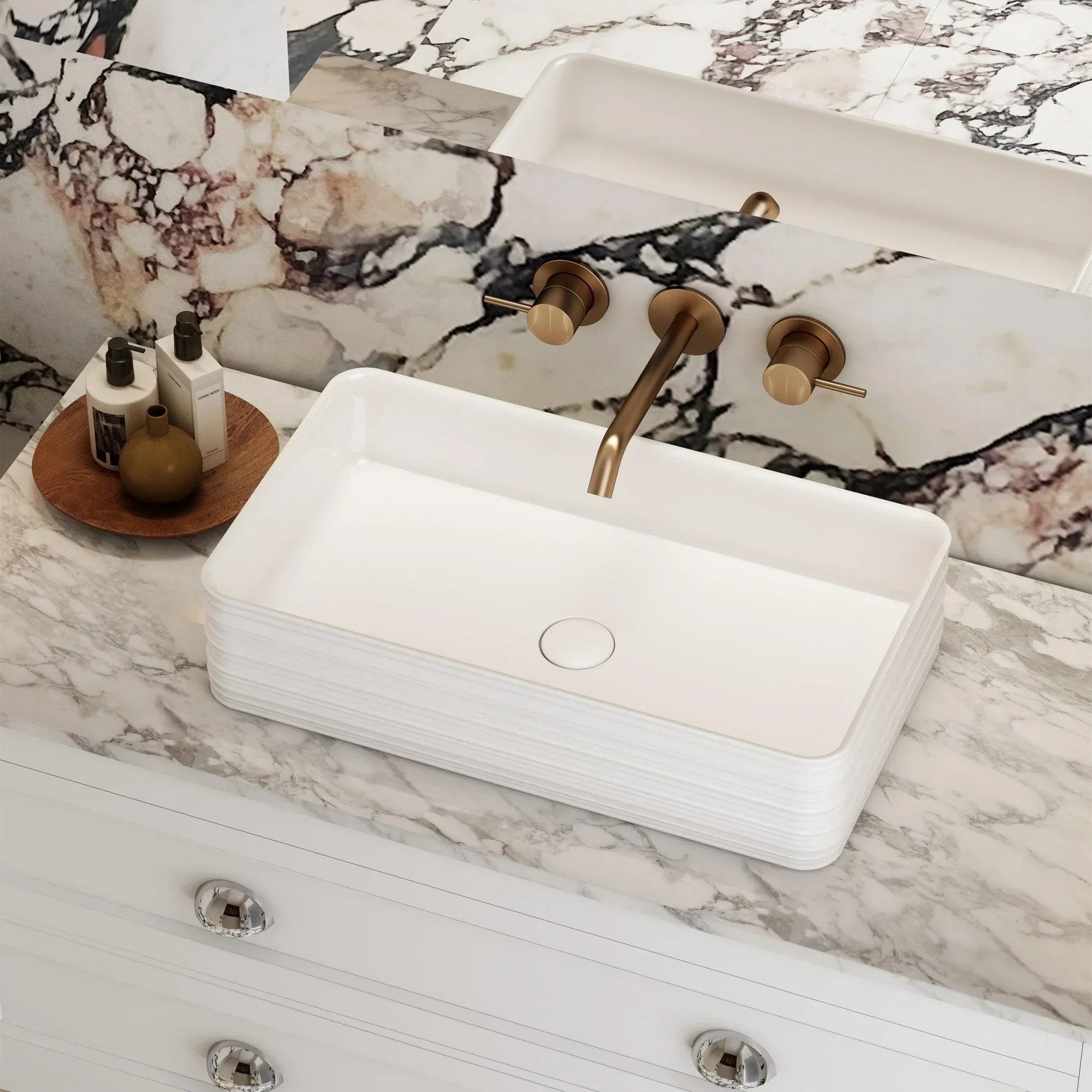 Milano Wave Rectangular Above Counter Basin - Ideal Bathroom CentreWAVE6738MW