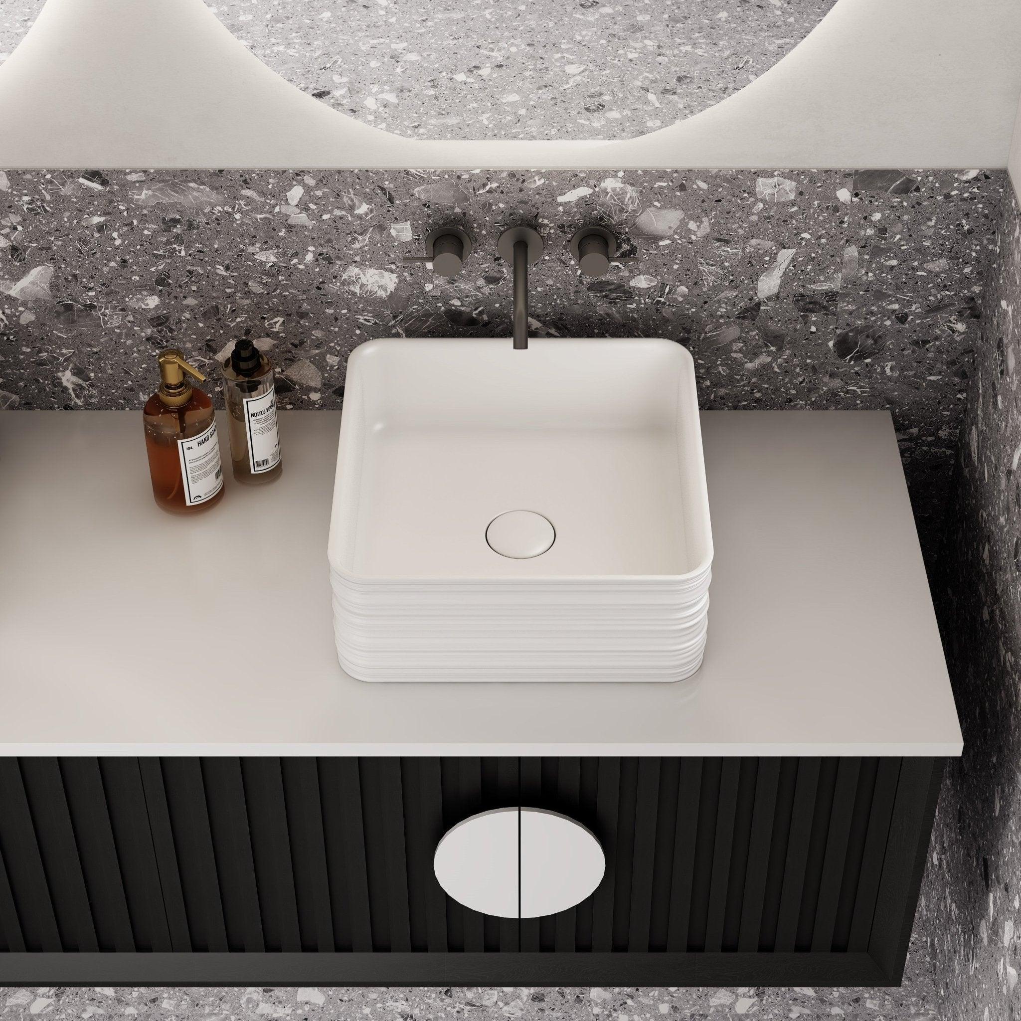Milano Wave Square Above Counter Basin - Ideal Bathroom CentreWAVE3939MW