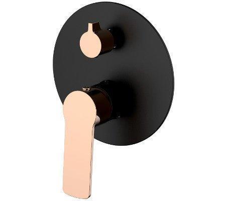 Millennium Akemi Diverter Mixer - Ideal Bathroom Centre10351BRGBLACK WITH ROSE GOLD