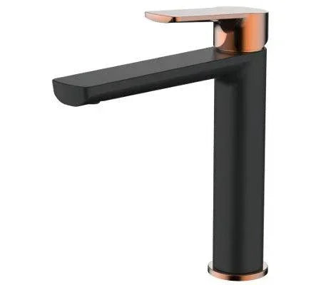 Millennium Akemi Mid Rise Vessel Mixer - Ideal Bathroom Centre10830BRGBLACK AND ROSE GOLD