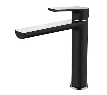 Millennium Akemi Mid Rise Vessel Mixer - Ideal Bathroom Centre10832BLACK AND CHROME