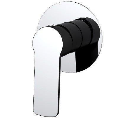 Millennium Akemi Shower Mixer Round Plate - Ideal Bathroom Centre10344Matte Black & Chrome