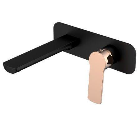 Millennium Akemi Wall Basin/ Bath Mixer - Ideal Bathroom Centre10338BRGBLACK AND ROSE GOLD