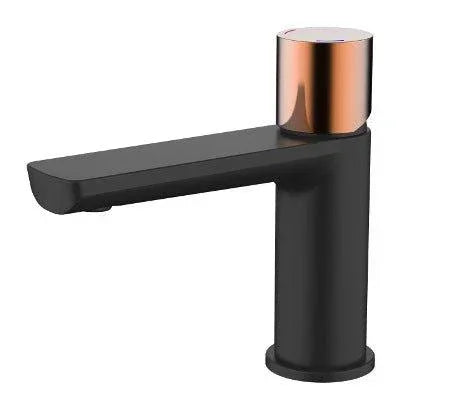 Millennium Finesa Basin mixer - Ideal Bathroom Centre10711BRGBLACK & ROSE GOLD