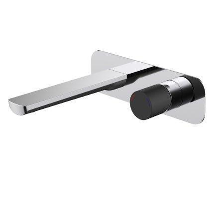 Millennium Finesa Wall Basin/ Bath Mixer - Ideal Bathroom Centre10718CBLCHROME & BLACK