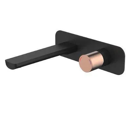 Millennium Finesa Wall Basin/ Bath Mixer - Ideal Bathroom Centre10719BRGBLACK & ROSE GOLD