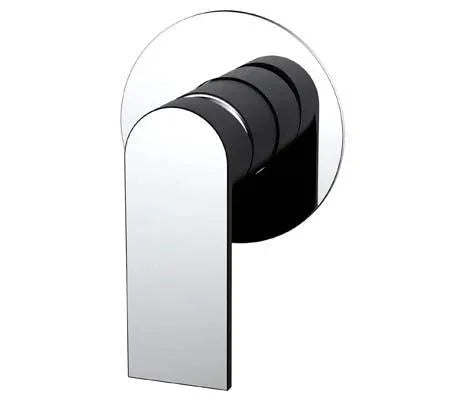Millennium Kiato Shower Mixer Round Plate - Ideal Bathroom Centre10324+ZNWR75BLBLACK & CHROME