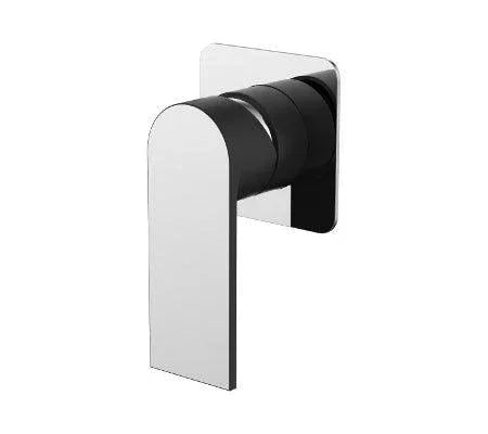 Millennium Kiato Shower Mixer Square Plate - Ideal Bathroom Centre10324Black & Chrome