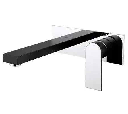 Millennium Kiato Wall Basin/ Bath Mixer - Ideal Bathroom Centre10320BLACK & CHROME