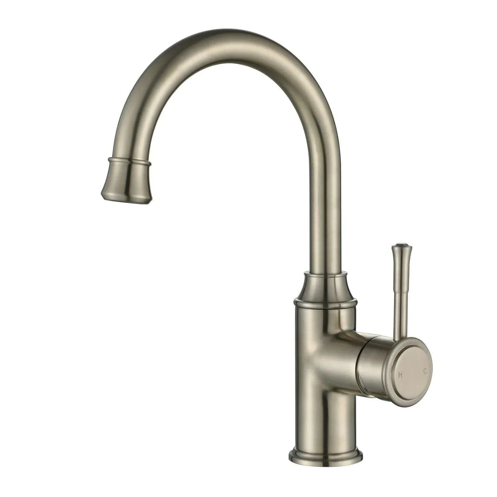 Montpellier High Rise Gooseneck Basin Mixer - Ideal Bathroom CentreMON002BNBrushed Nickel