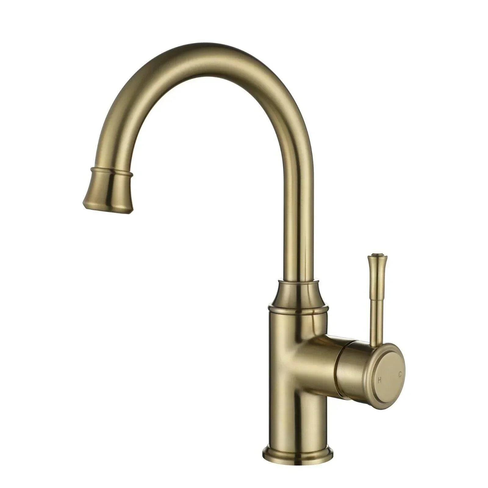 Montpellier High Rise Gooseneck Basin Mixer - Ideal Bathroom CentreMON002BMBrushed Bronzed