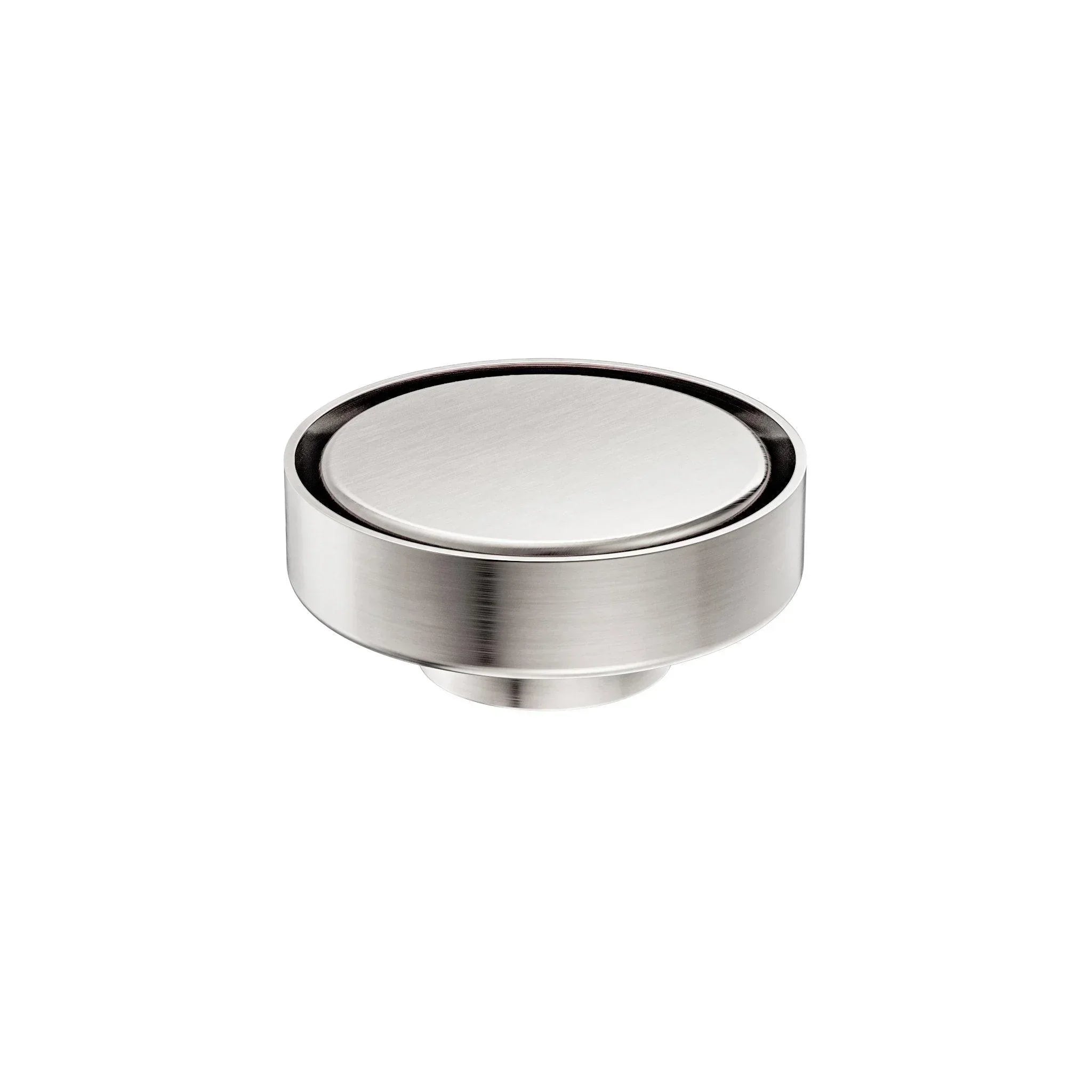 NERO 100MM ROUND TILE INSERT FLOOR WASTE 50MM OUTLET BRUSHED NICKEL - Ideal Bathroom CentreNRFW003BN
