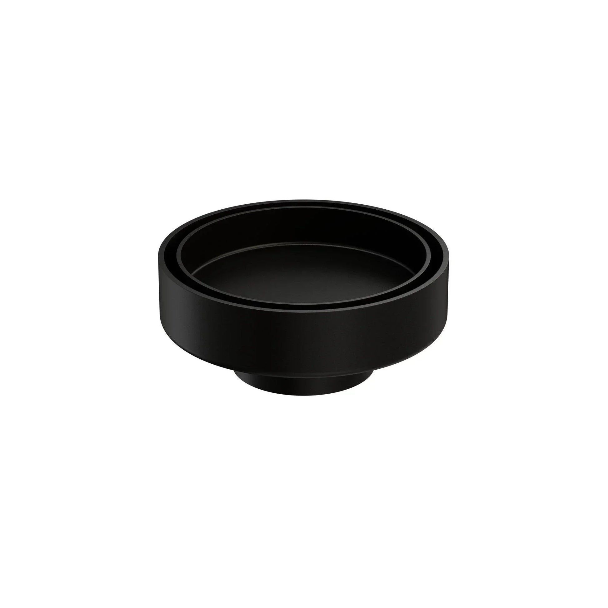 NERO 100MM ROUND TILE INSERT FLOOR WASTE 50MM OUTLET MATTE BLACK - Ideal Bathroom CentreNRFW003MB