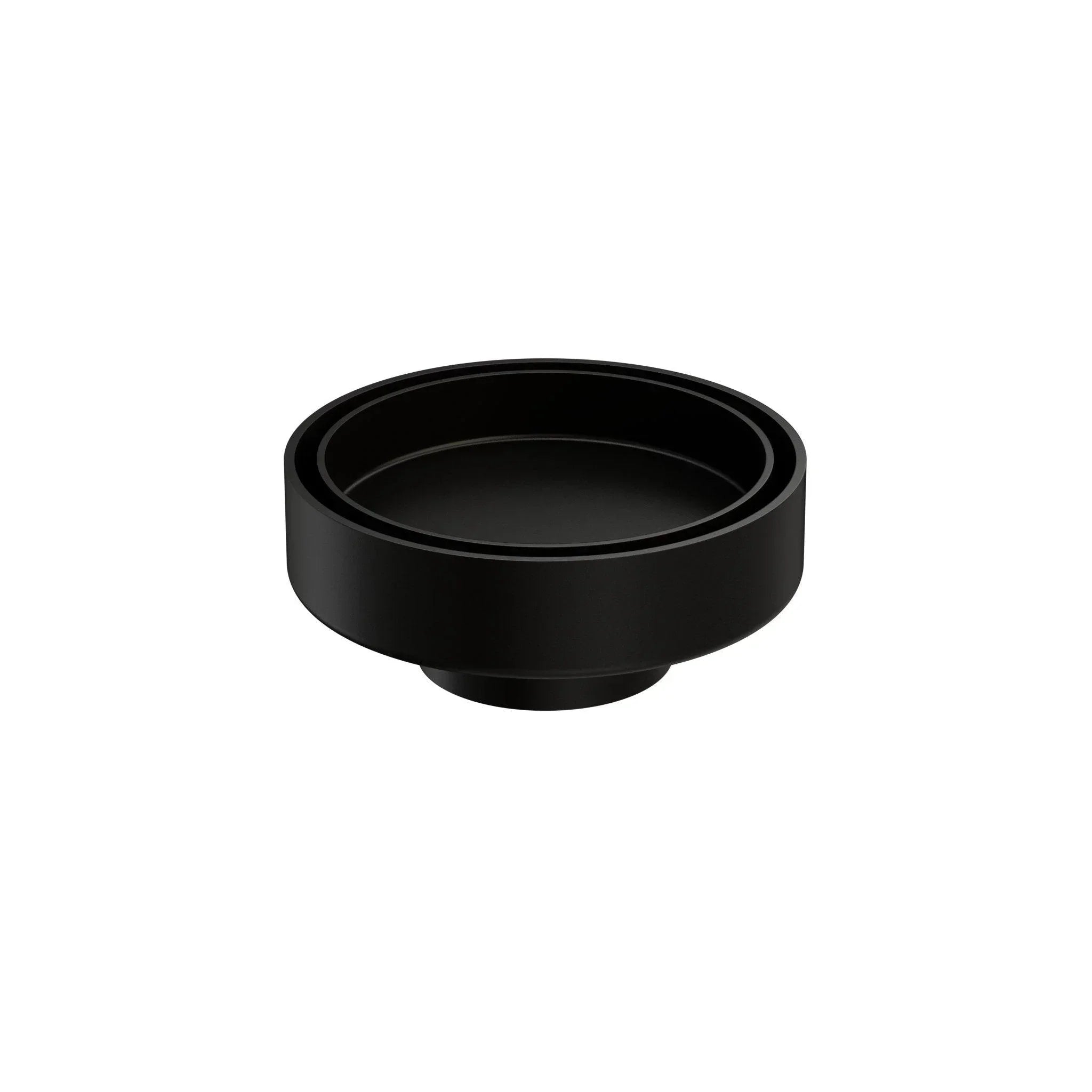 NERO 100MM ROUND TILE INSERT FLOOR WASTE 50MM OUTLET MATTE BLACK - Ideal Bathroom CentreNRFW003MB
