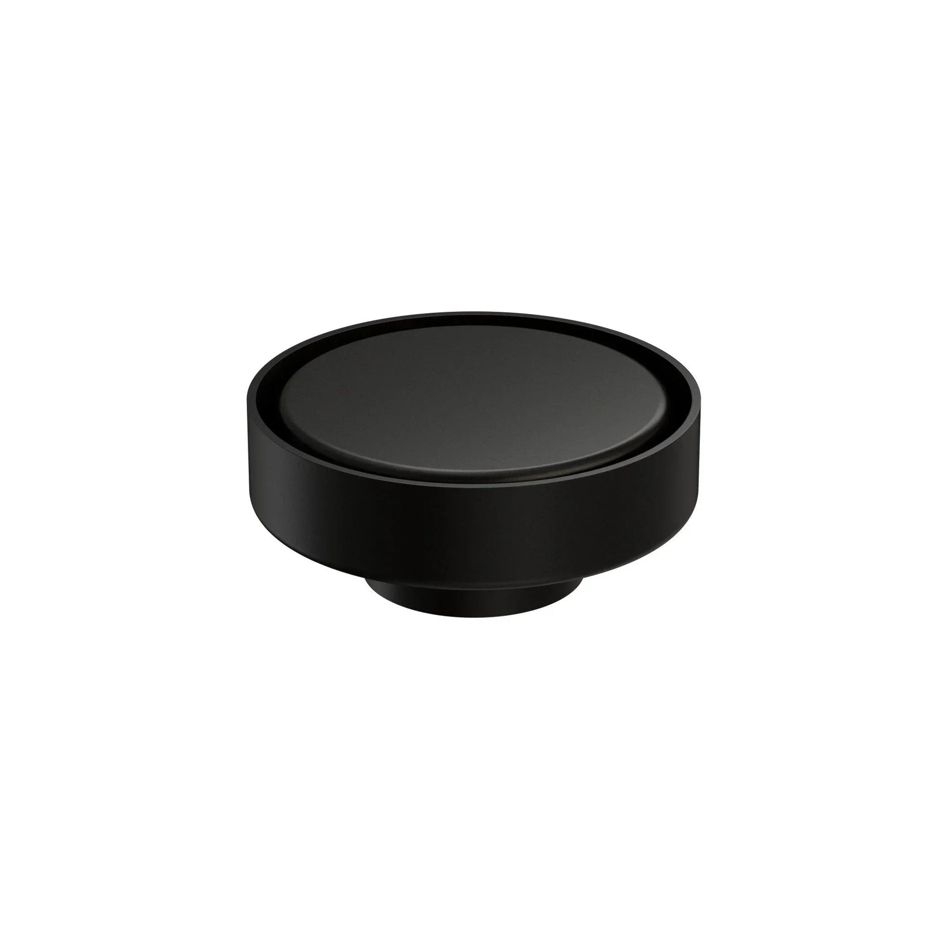 NERO 100MM ROUND TILE INSERT FLOOR WASTE 50MM OUTLET MATTE BLACK - Ideal Bathroom CentreNRFW003MB
