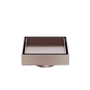 NERO 100MM SQUARE TILE INSERT FLOOR WASTE 50MM OUTLET BRUSHED BRONZE - Ideal Bathroom CentreNRFW006BZ