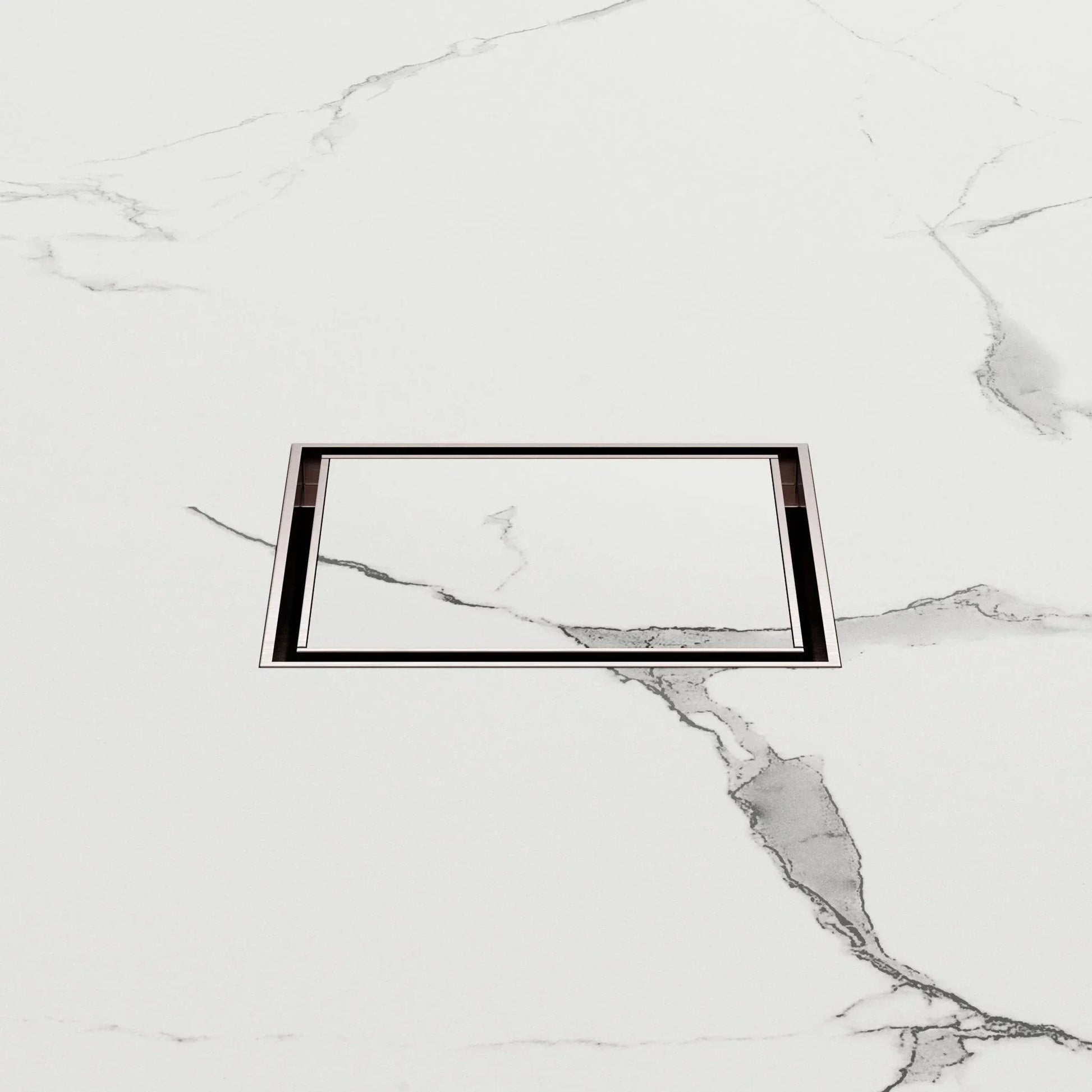 NERO 100MM SQUARE TILE INSERT FLOOR WASTE 50MM OUTLET BRUSHED BRONZE - Ideal Bathroom CentreNRFW006BZ