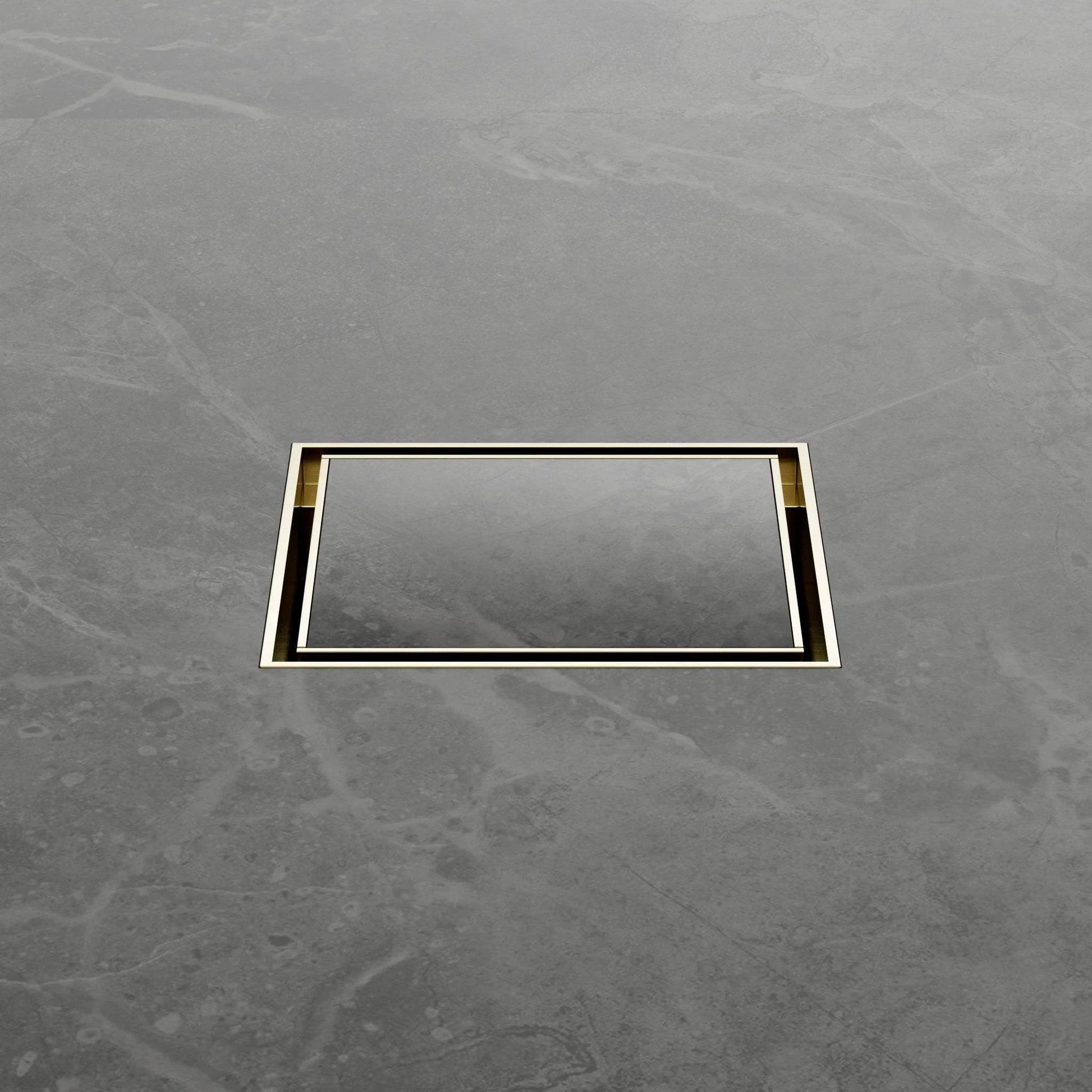 NERO 100MM SQUARE TILE INSERT FLOOR WASTE 50MM OUTLET BRUSHED GOLD - Ideal Bathroom CentreNRFW006BG