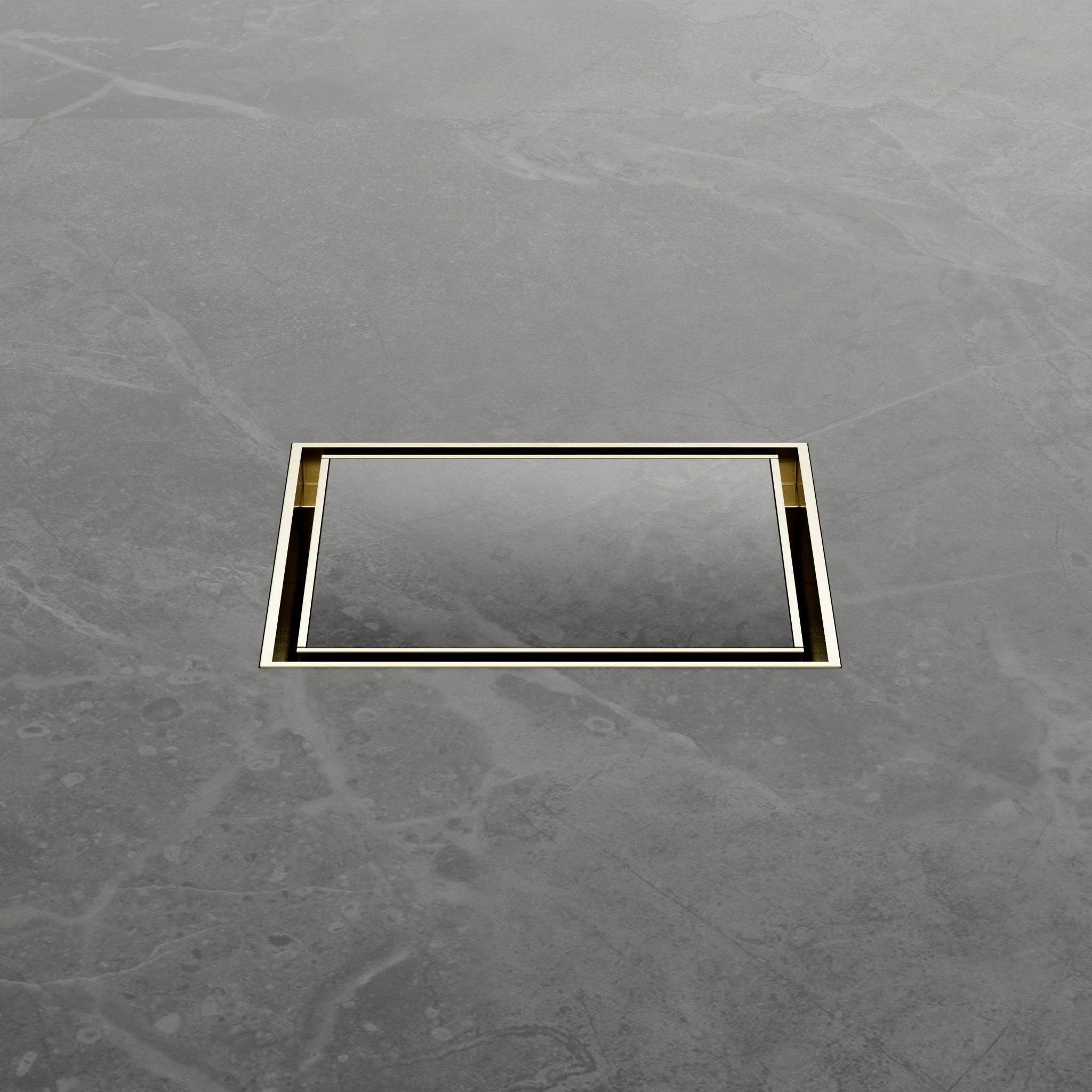 NERO 100MM SQUARE TILE INSERT FLOOR WASTE 50MM OUTLET BRUSHED GOLD - Ideal Bathroom CentreNRFW006BG