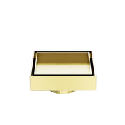 NERO 100MM SQUARE TILE INSERT FLOOR WASTE 50MM OUTLET BRUSHED GOLD - Ideal Bathroom CentreNRFW006BG