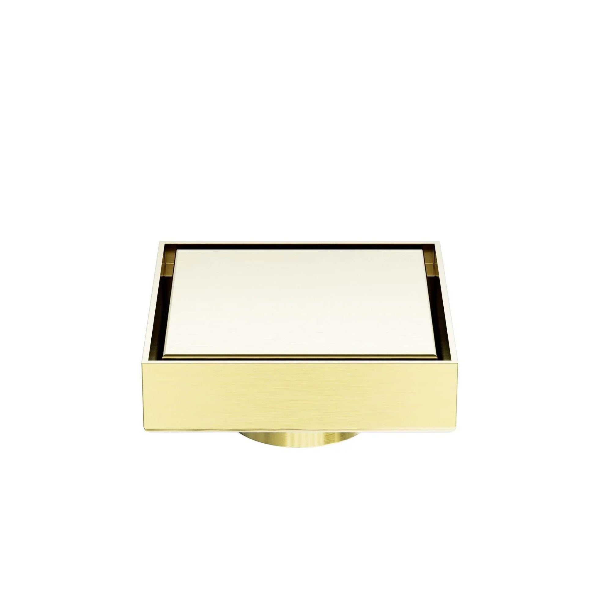 NERO 100MM SQUARE TILE INSERT FLOOR WASTE 50MM OUTLET BRUSHED GOLD - Ideal Bathroom CentreNRFW006BG