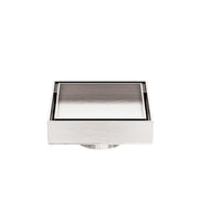 NERO 100MM SQUARE TILE INSERT FLOOR WASTE 50MM OUTLET BRUSHED NICKEL - Ideal Bathroom CentreNRFW006BN