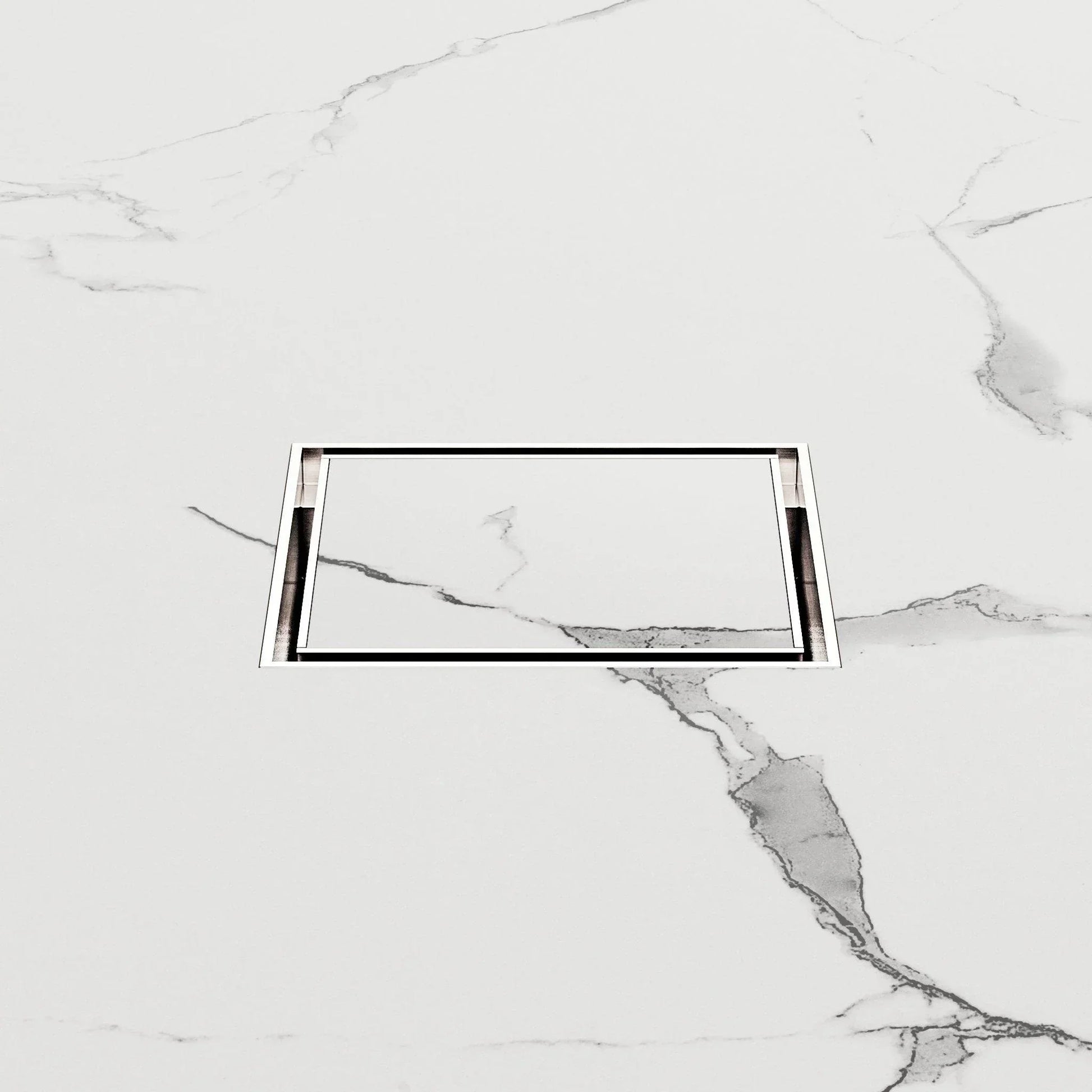 NERO 100MM SQUARE TILE INSERT FLOOR WASTE 50MM OUTLET BRUSHED NICKEL - Ideal Bathroom CentreNRFW006BN