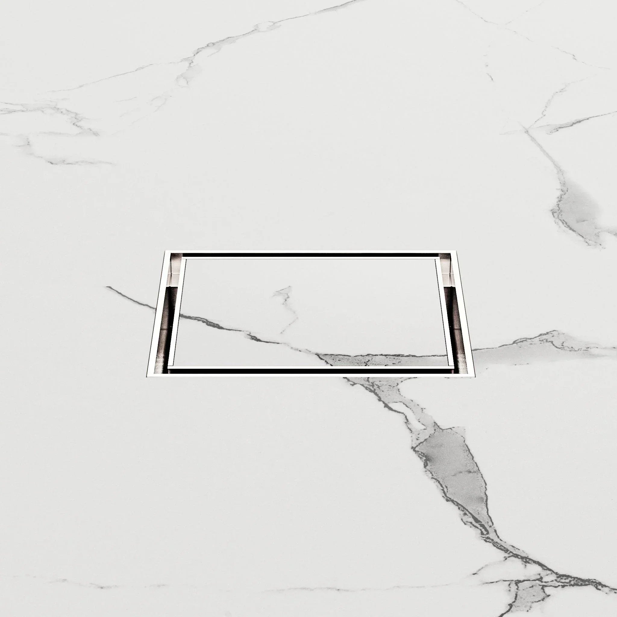 NERO 100MM SQUARE TILE INSERT FLOOR WASTE 50MM OUTLET BRUSHED NICKEL - Ideal Bathroom CentreNRFW006BN