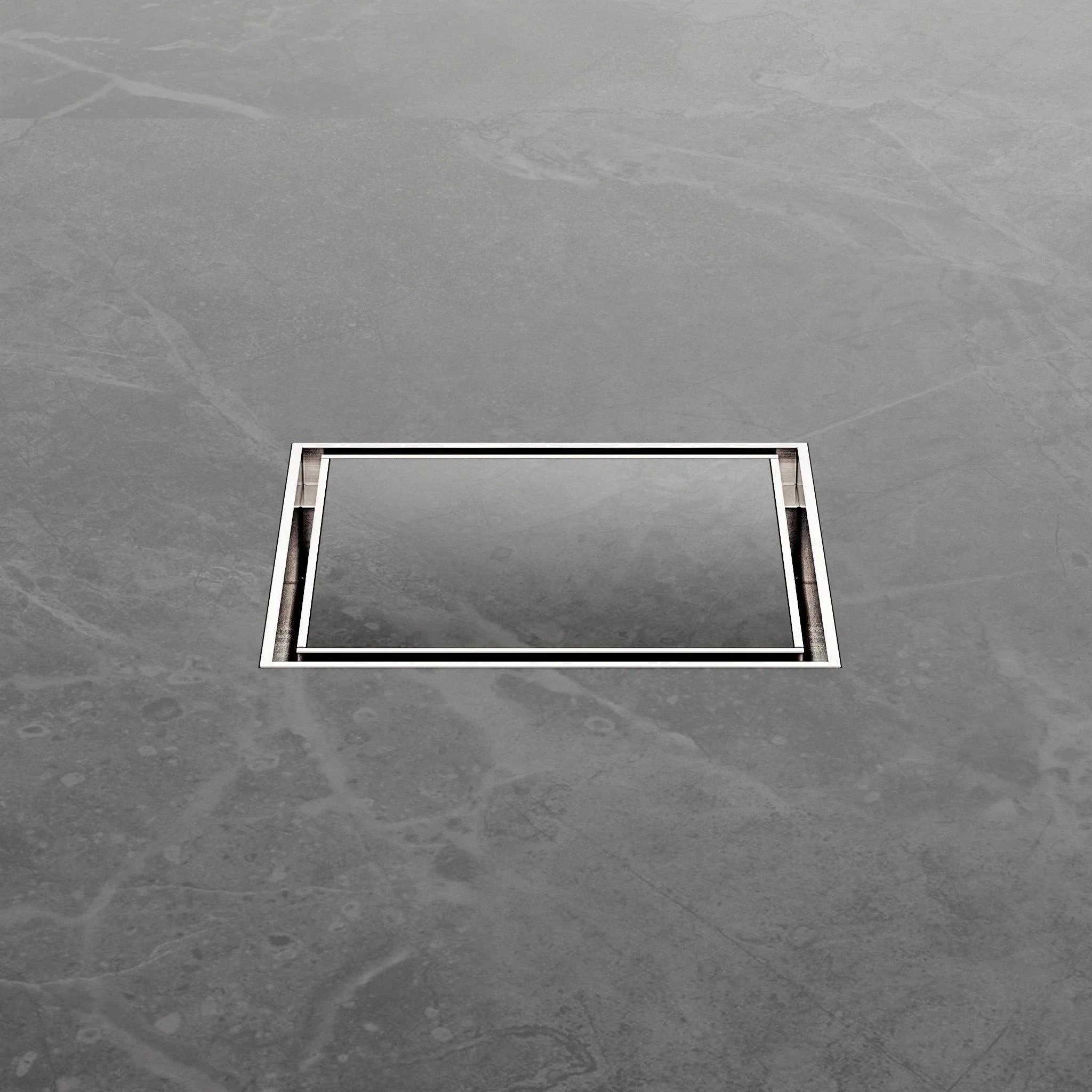 NERO 100MM SQUARE TILE INSERT FLOOR WASTE 50MM OUTLET BRUSHED NICKEL - Ideal Bathroom CentreNRFW006BN