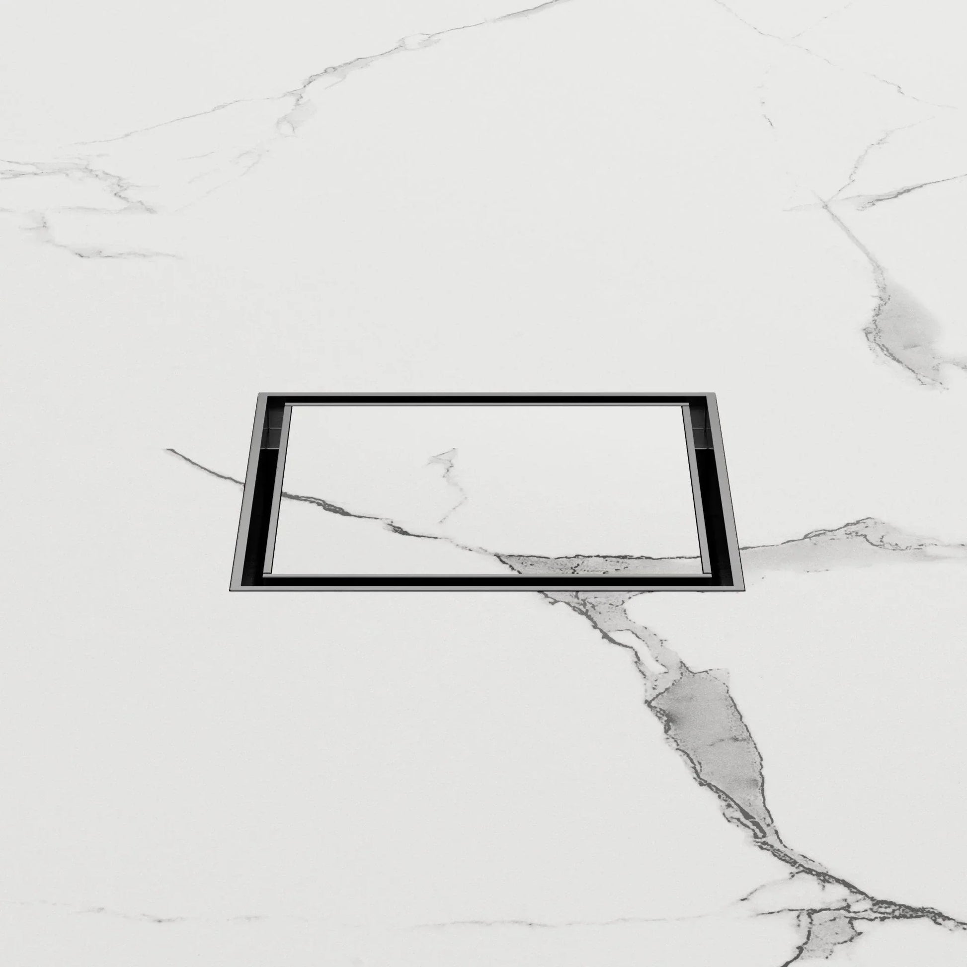 NERO 100MM SQUARE TILE INSERT FLOOR WASTE 50MM OUTLET GUN METAL - Ideal Bathroom CentreNRFW006GM