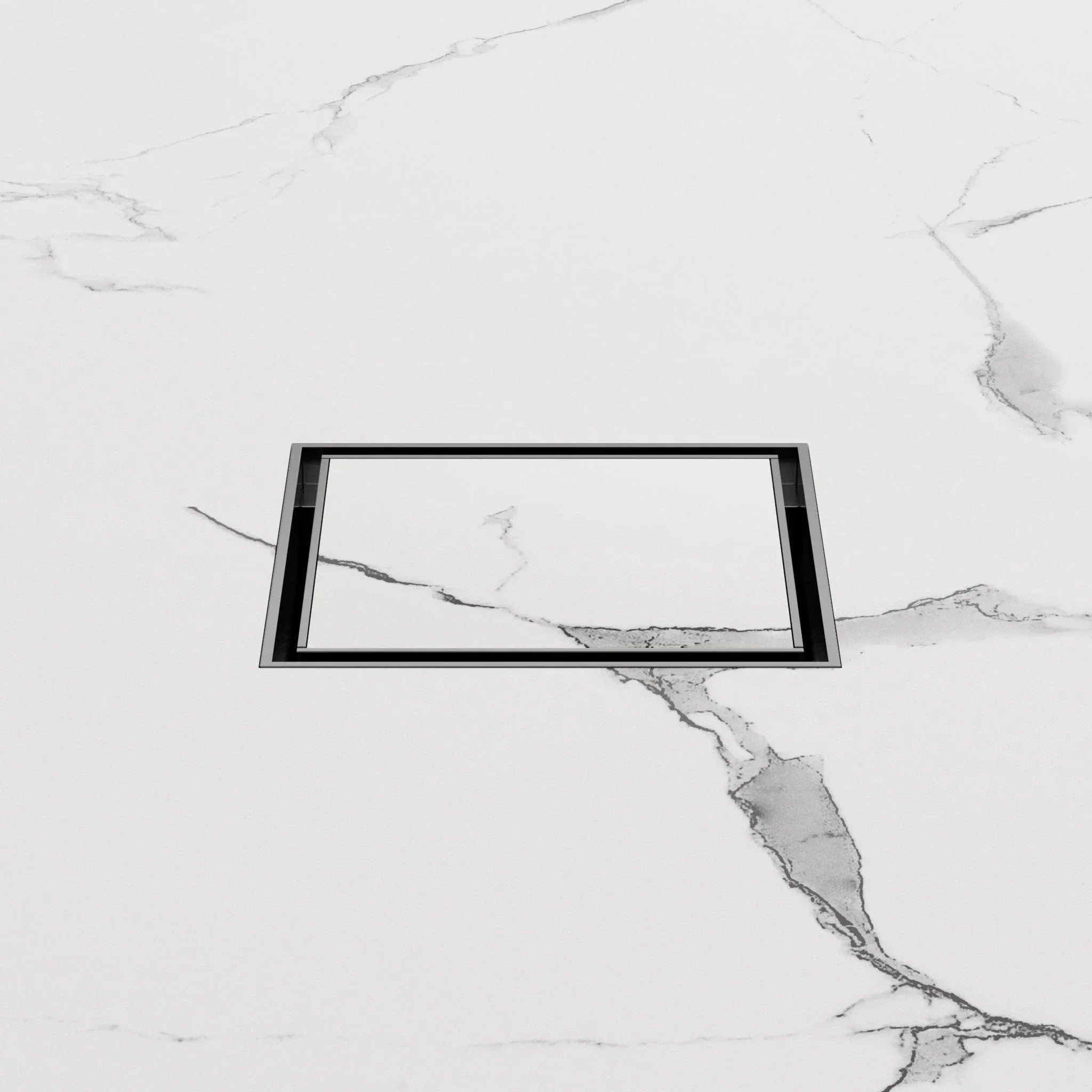 NERO 100MM SQUARE TILE INSERT FLOOR WASTE 50MM OUTLET GUN METAL - Ideal Bathroom CentreNRFW006GM