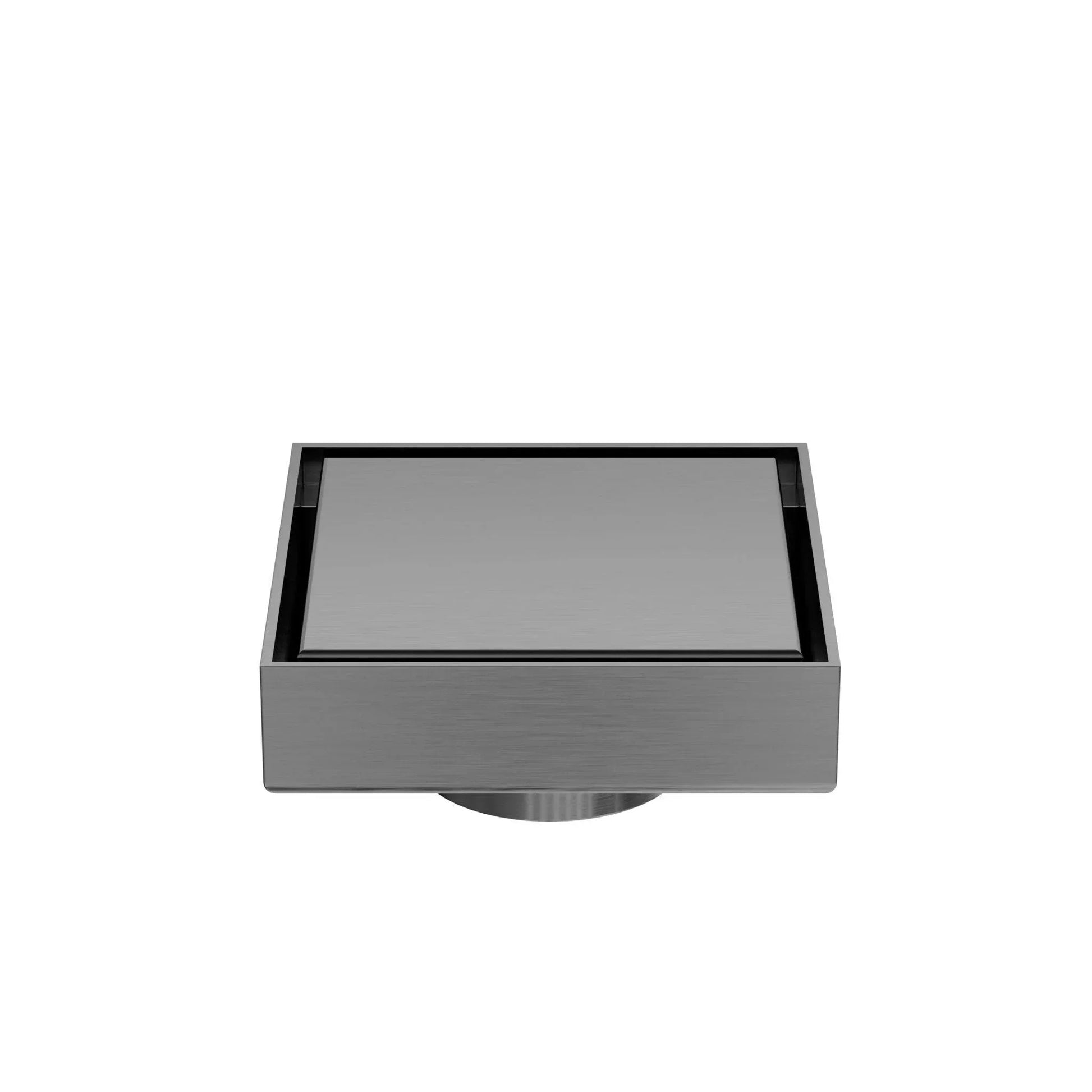 NERO 100MM SQUARE TILE INSERT FLOOR WASTE 50MM OUTLET GUN METAL - Ideal Bathroom CentreNRFW006GM