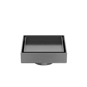 NERO 100MM SQUARE TILE INSERT FLOOR WASTE 50MM OUTLET GUN METAL - Ideal Bathroom CentreNRFW006GM