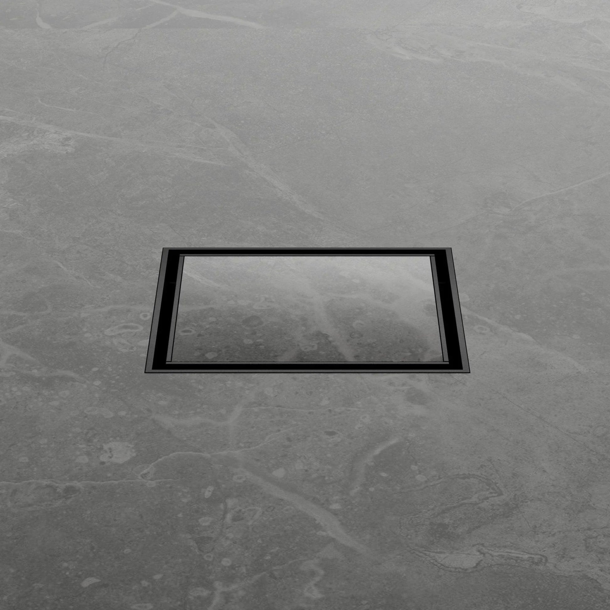 NERO 100MM SQUARE TILE INSERT FLOOR WASTE 50MM OUTLET MATTE BLACK - Ideal Bathroom CentreNRFW006MB