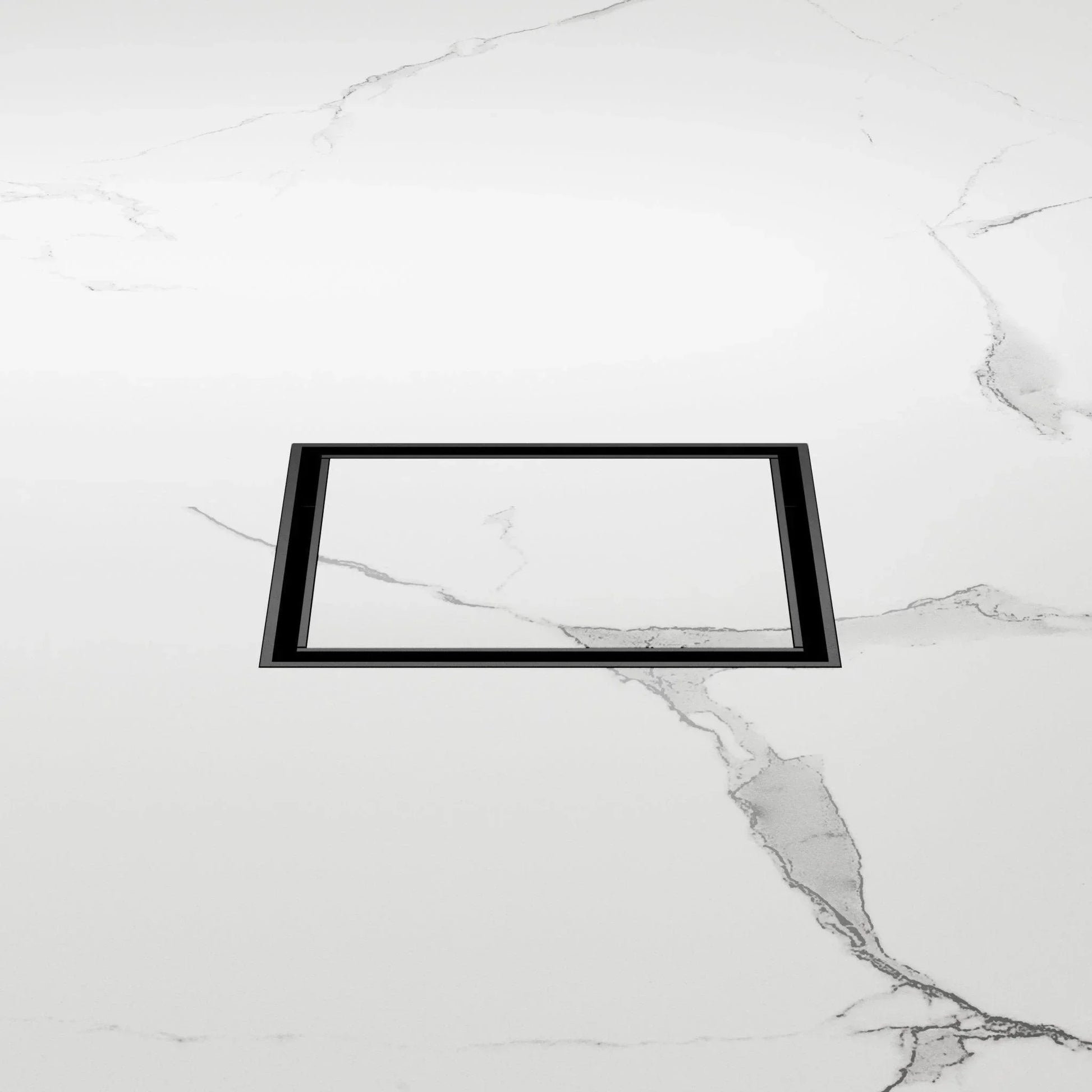 NERO 100MM SQUARE TILE INSERT FLOOR WASTE 50MM OUTLET MATTE BLACK - Ideal Bathroom CentreNRFW006MB