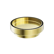 NERO 130MM ROUND TILE INSERT FLOOR WASTE 100MM OUTLET BRUSHED GOLD - Ideal Bathroom CentreNRFW005BG