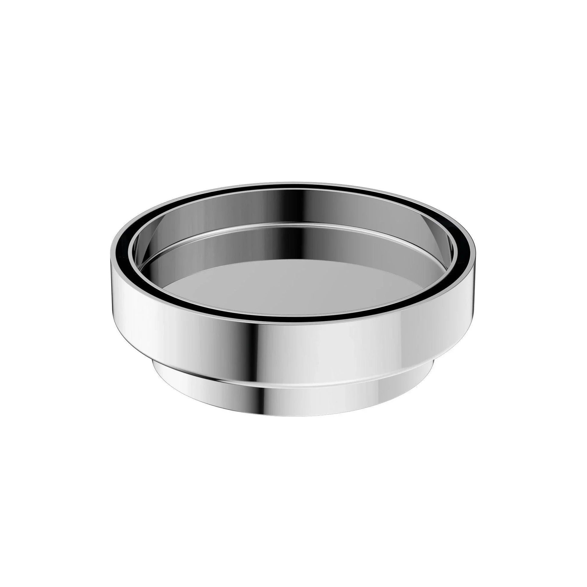 NERO 130MM ROUND TILE INSERT FLOOR WASTE 100MM OUTLET CHROME - Ideal Bathroom CentreNRFW005CH