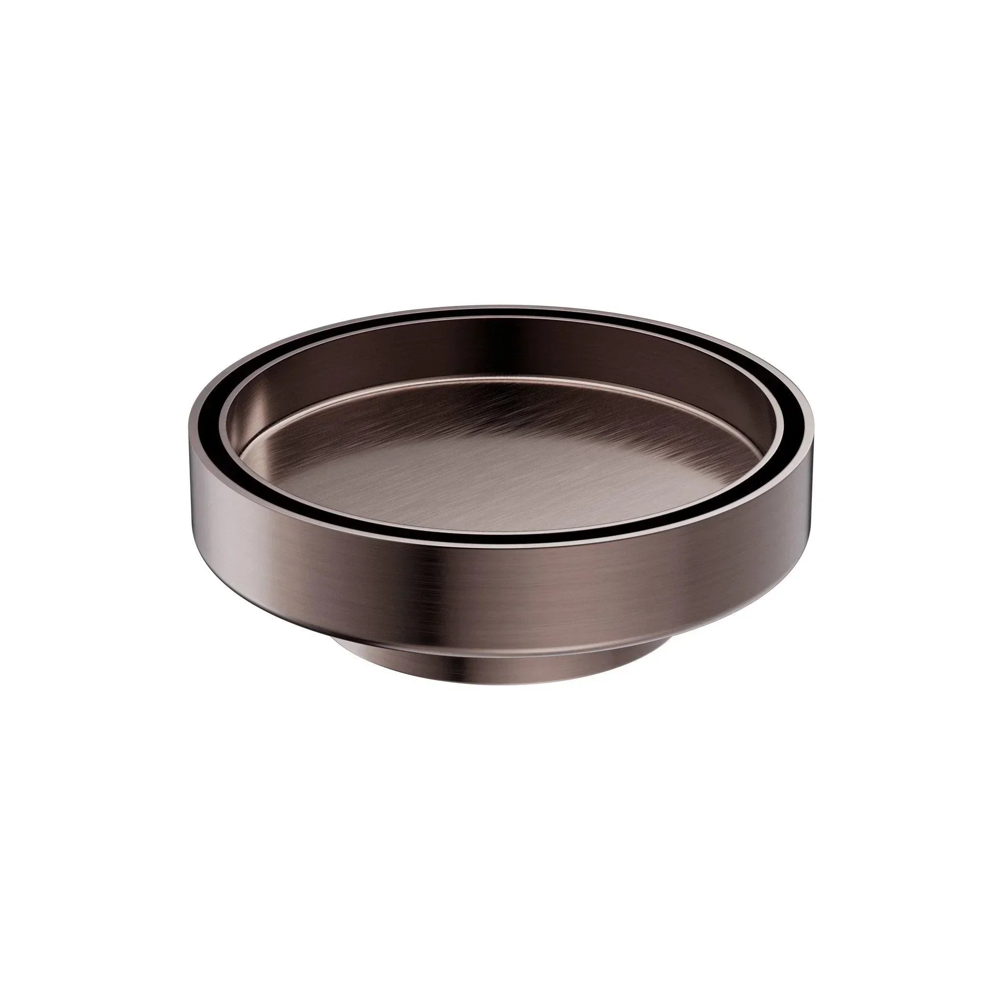 NERO 130MM ROUND TILE INSERT FLOOR WASTE 80MM OUTLET BRUSHED BRONZE - Ideal Bathroom CentreNRFW004BZ