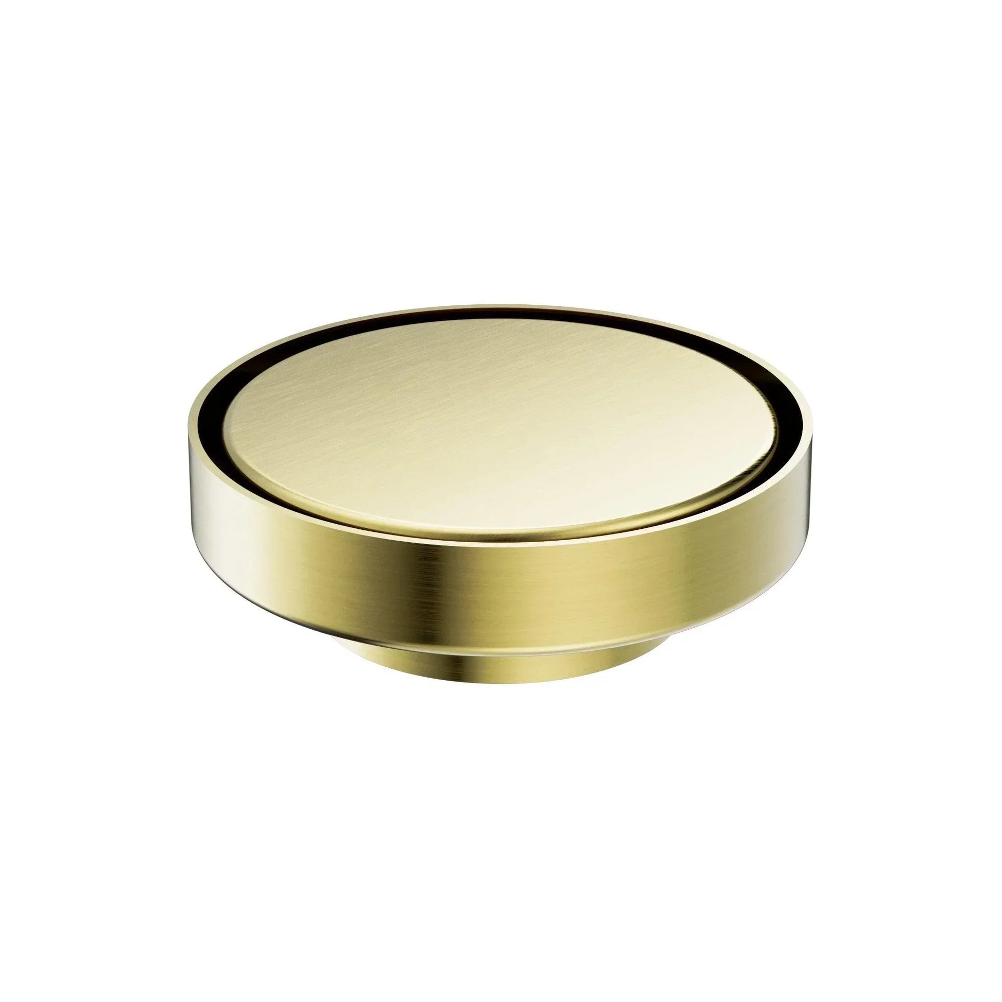 NERO 130MM ROUND TILE INSERT FLOOR WASTE 80MM OUTLET BRUSHED GOLD - Ideal Bathroom CentreNRFW004BG