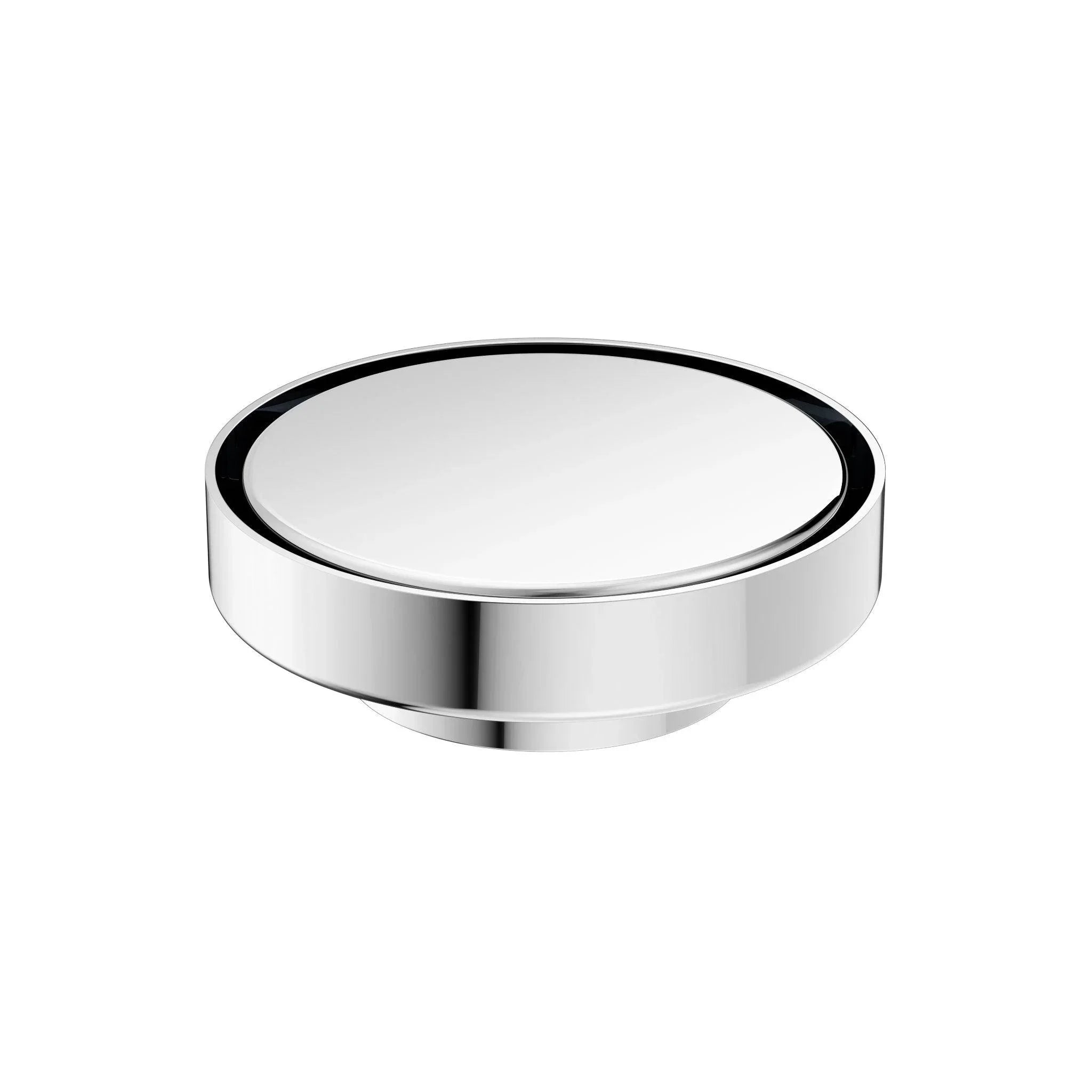 NERO 130MM ROUND TILE INSERT FLOOR WASTE 80MM OUTLET CHROME - Ideal Bathroom CentreNRFW004CH