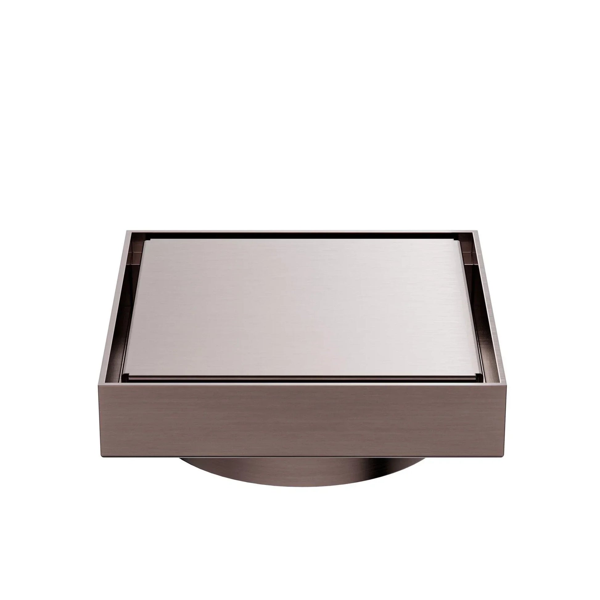 NERO 130MM SQUARE TILE INSERT FLOOR WASTE 100MM OUTLET BRUSHED BRONZE - Ideal Bathroom CentreNRFW008BZ