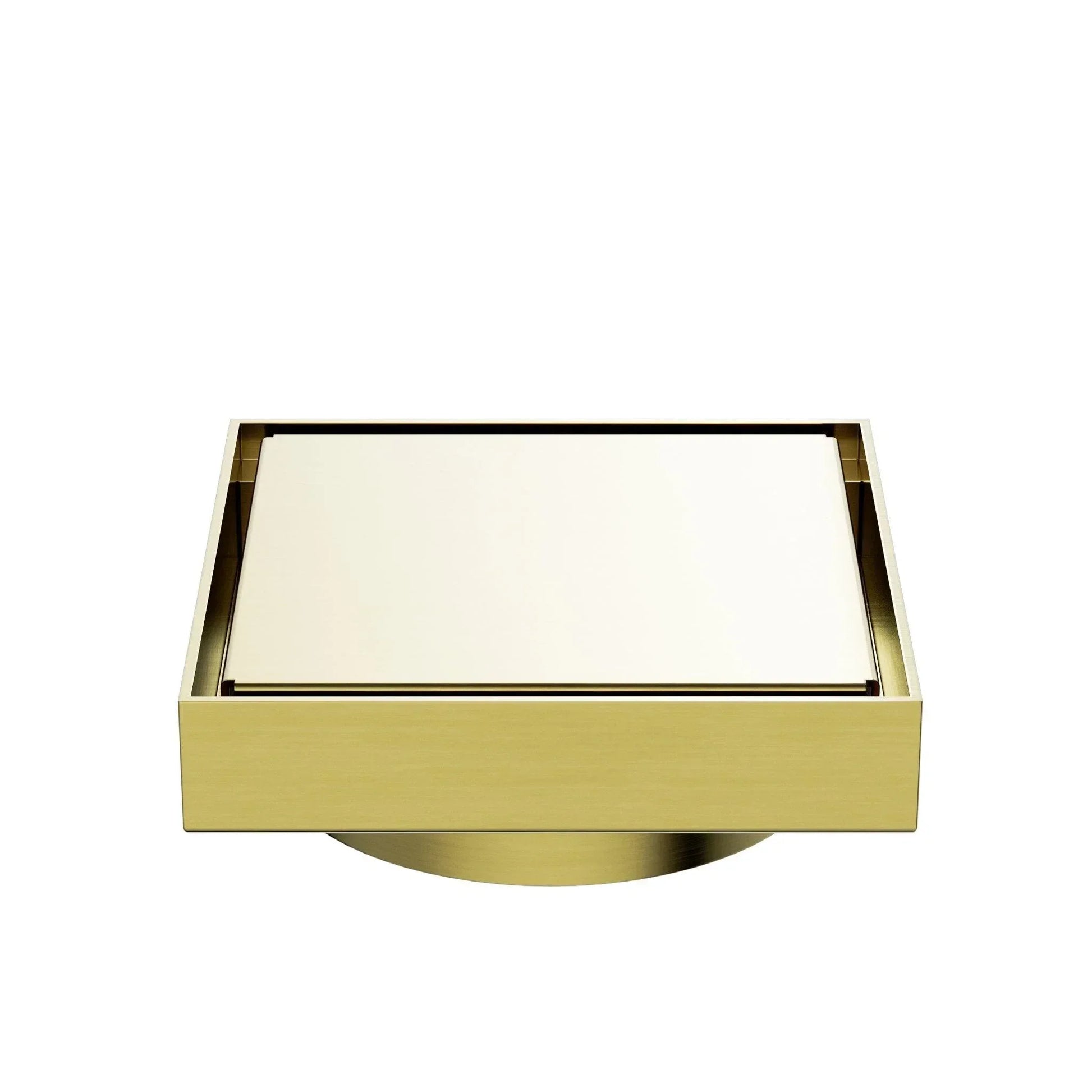 NERO 130MM SQUARE TILE INSERT FLOOR WASTE 100MM OUTLET BRUSHED GOLD - Ideal Bathroom CentreNRFW008BG