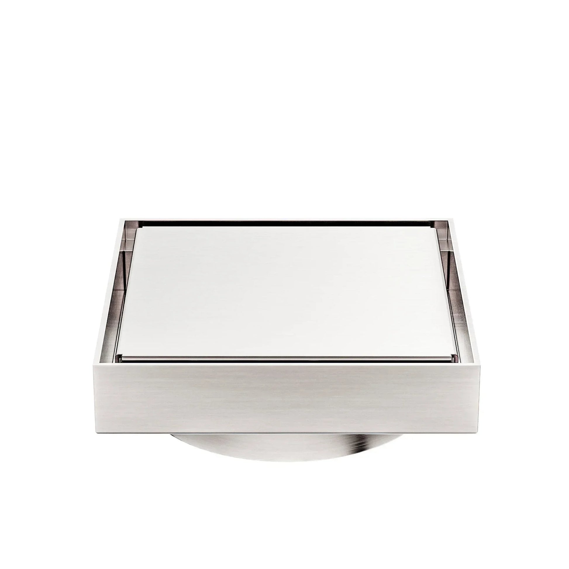 NERO 130MM SQUARE TILE INSERT FLOOR WASTE 100MM OUTLET BRUSHED NICKEL - Ideal Bathroom CentreNRFW008BN