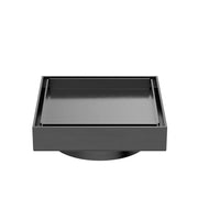 NERO 130MM SQUARE TILE INSERT FLOOR WASTE 100MM OUTLET GUN METAL - Ideal Bathroom CentreNRFW008GM