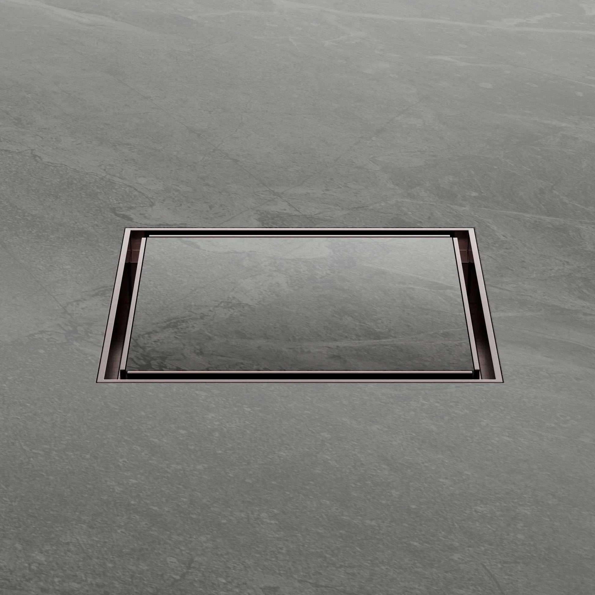 NERO 130MM SQUARE TILE INSERT FLOOR WASTE 80MM OUTLET BRUSHED BRONZE - Ideal Bathroom CentreNRFW007BZ
