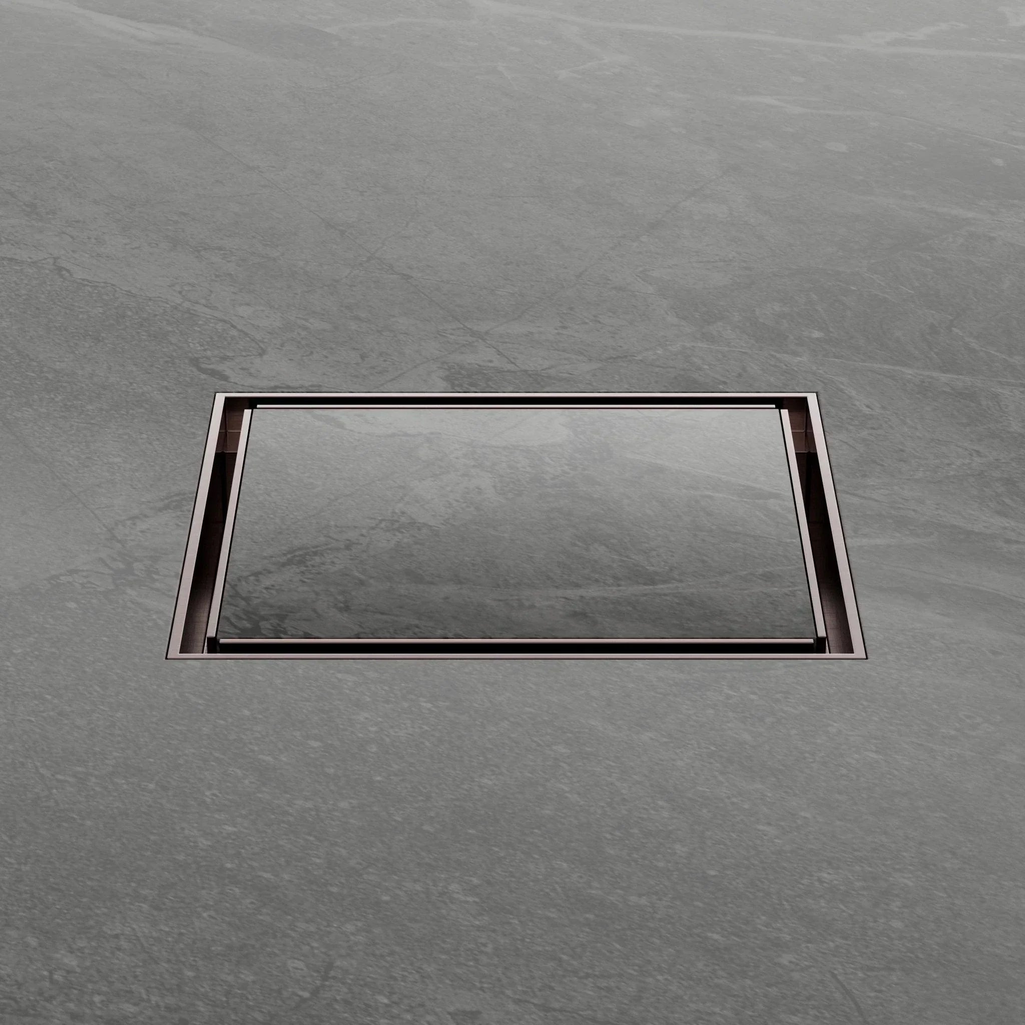 NERO 130MM SQUARE TILE INSERT FLOOR WASTE 80MM OUTLET BRUSHED BRONZE - Ideal Bathroom CentreNRFW007BZ