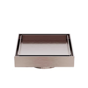 NERO 130MM SQUARE TILE INSERT FLOOR WASTE 80MM OUTLET BRUSHED BRONZE - Ideal Bathroom CentreNRFW007BZ