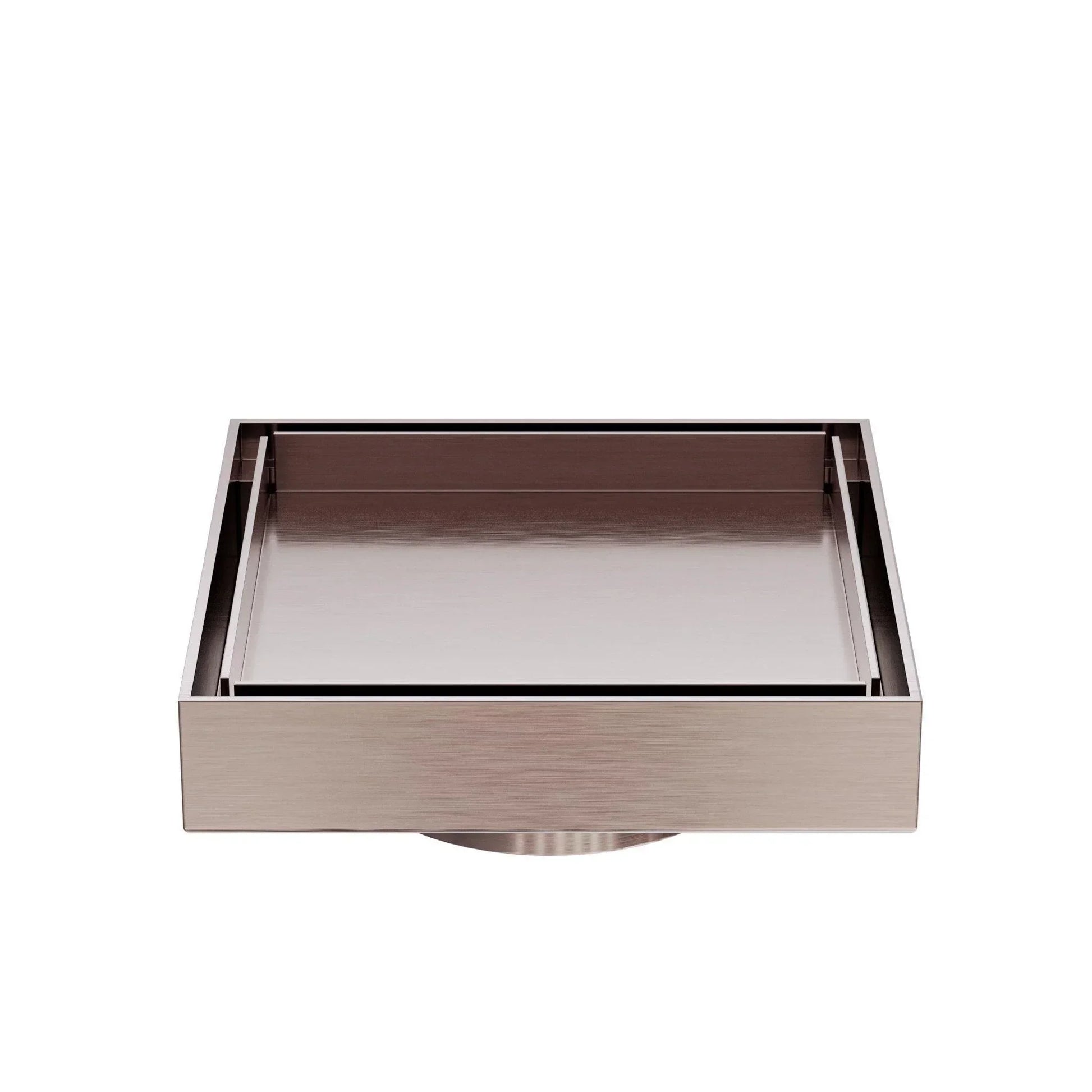 NERO 130MM SQUARE TILE INSERT FLOOR WASTE 80MM OUTLET BRUSHED BRONZE - Ideal Bathroom CentreNRFW007BZ